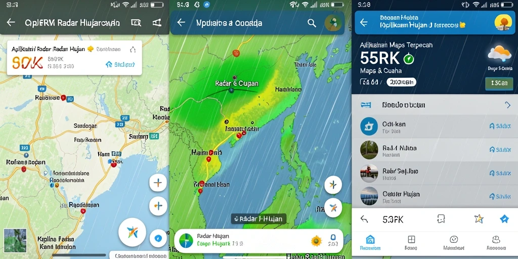 Antarmuka intuitif dari aplikasi Radar Hujan 55RK.