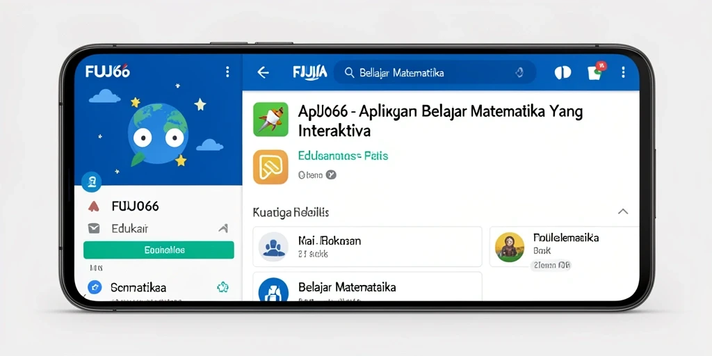 Antarmuka pengguna FUJI66 yang intuitif dan menarik untuk belajar matematika.