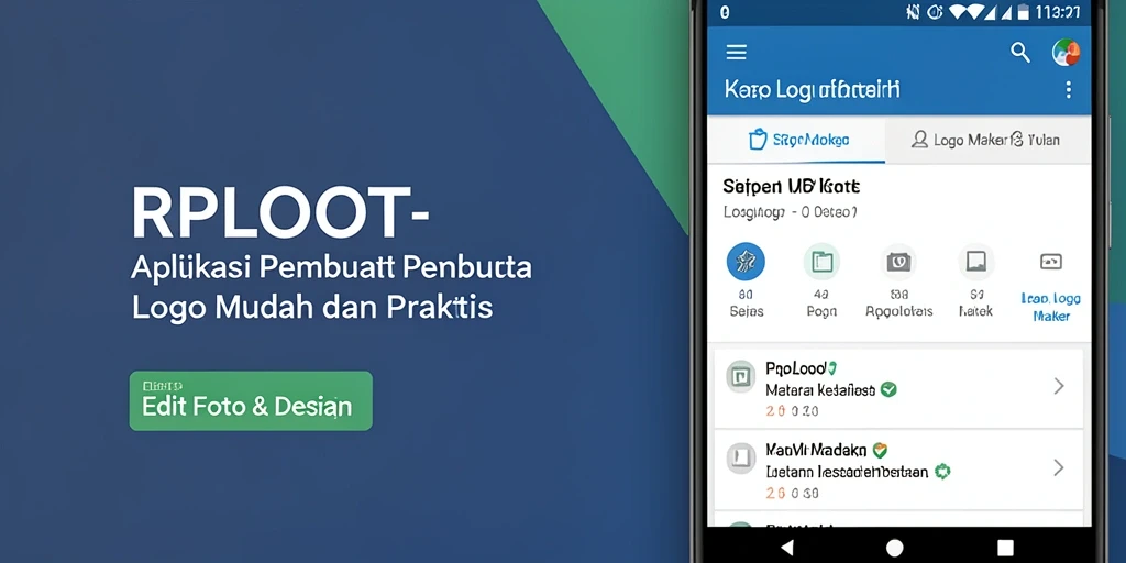 Tampilan antarmuka RPLOOT untuk membuat logo yang menarik.